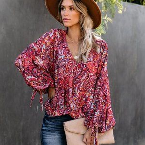 Paisley Printed Blouse